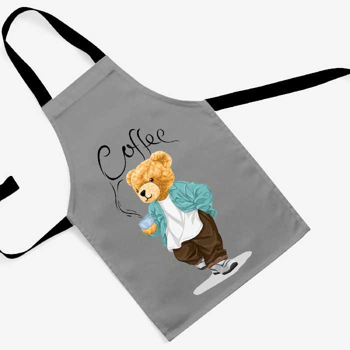 پیشبند تدی مخمل چاپ دیجیتال قابل شستشو و رنگ ثابت دارای آستر ضدآب کد30