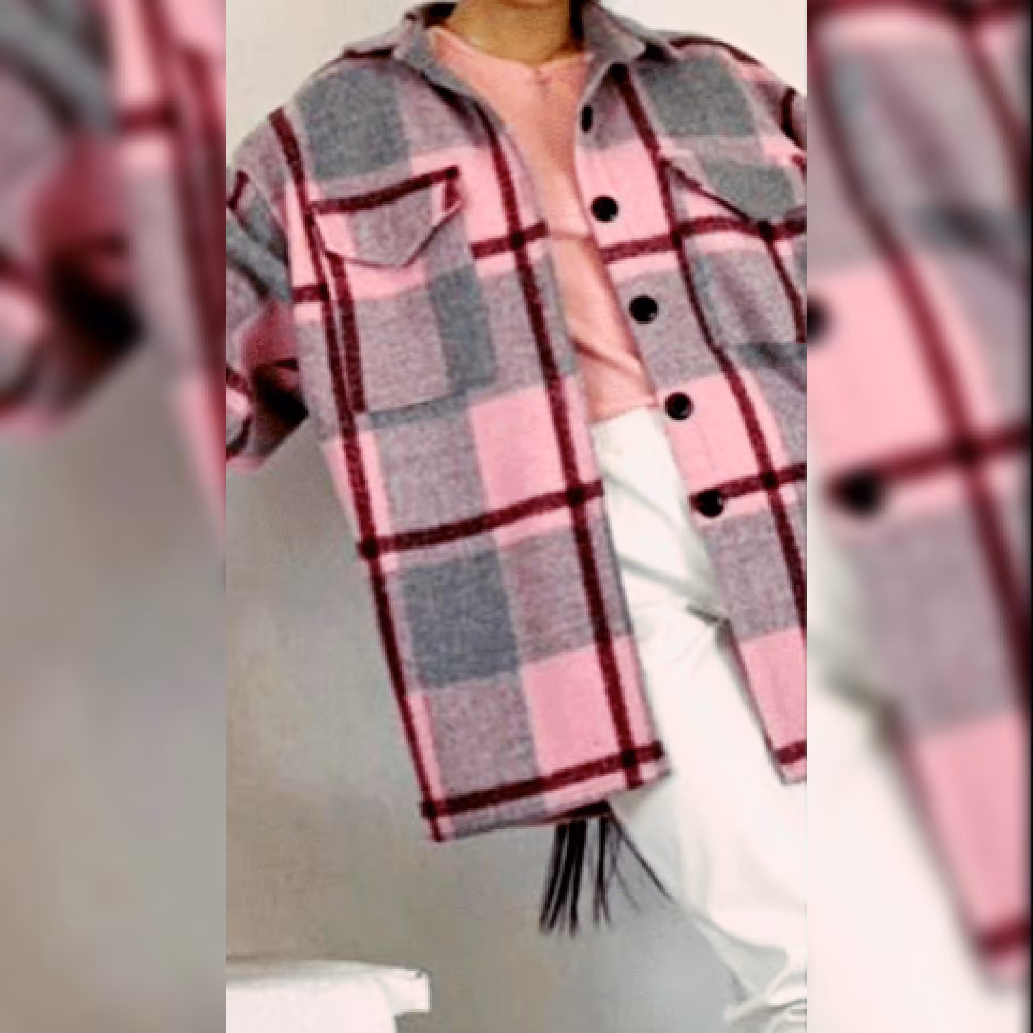 شومیز زنانه پشمی فوتر بسیار گرم وشیک سایزفری 38الی 42 جیب دار دگمه خور سرآستین وجلوی شومیز