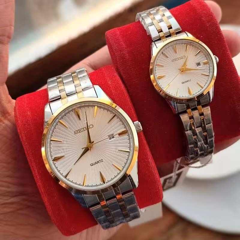 ست زنانه مردانه ساعت مچی سیکو دارای رنگبندی Seiko5