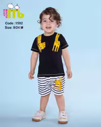 بلوز شورت مشکی زرافه مهتا کد 1592