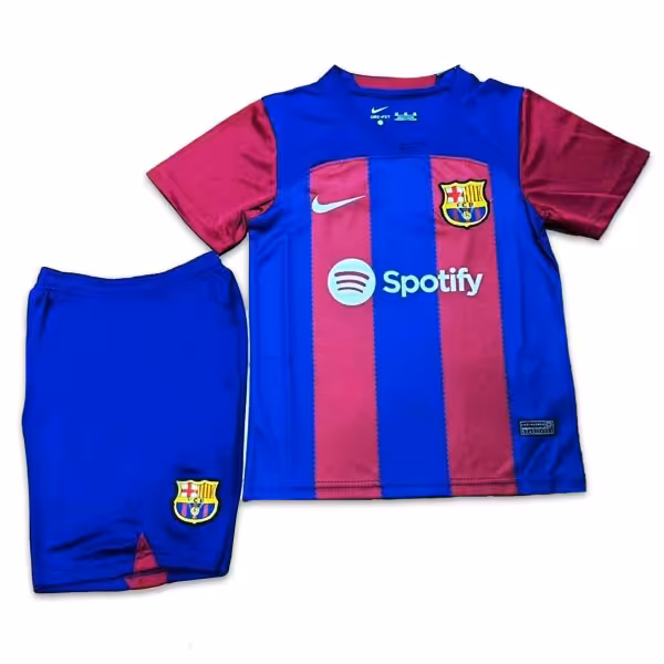 پیراهن و شورت بچه گانه اول بارسلونا 2023/2024