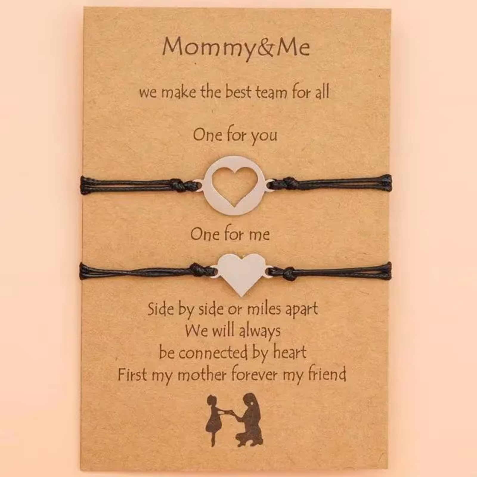 دستبند ست قلب ( بابندسفید و زنجیرهم قابل سفارشند) پلاک ها تماما استیل ورنگثابت و ضدحساسیت