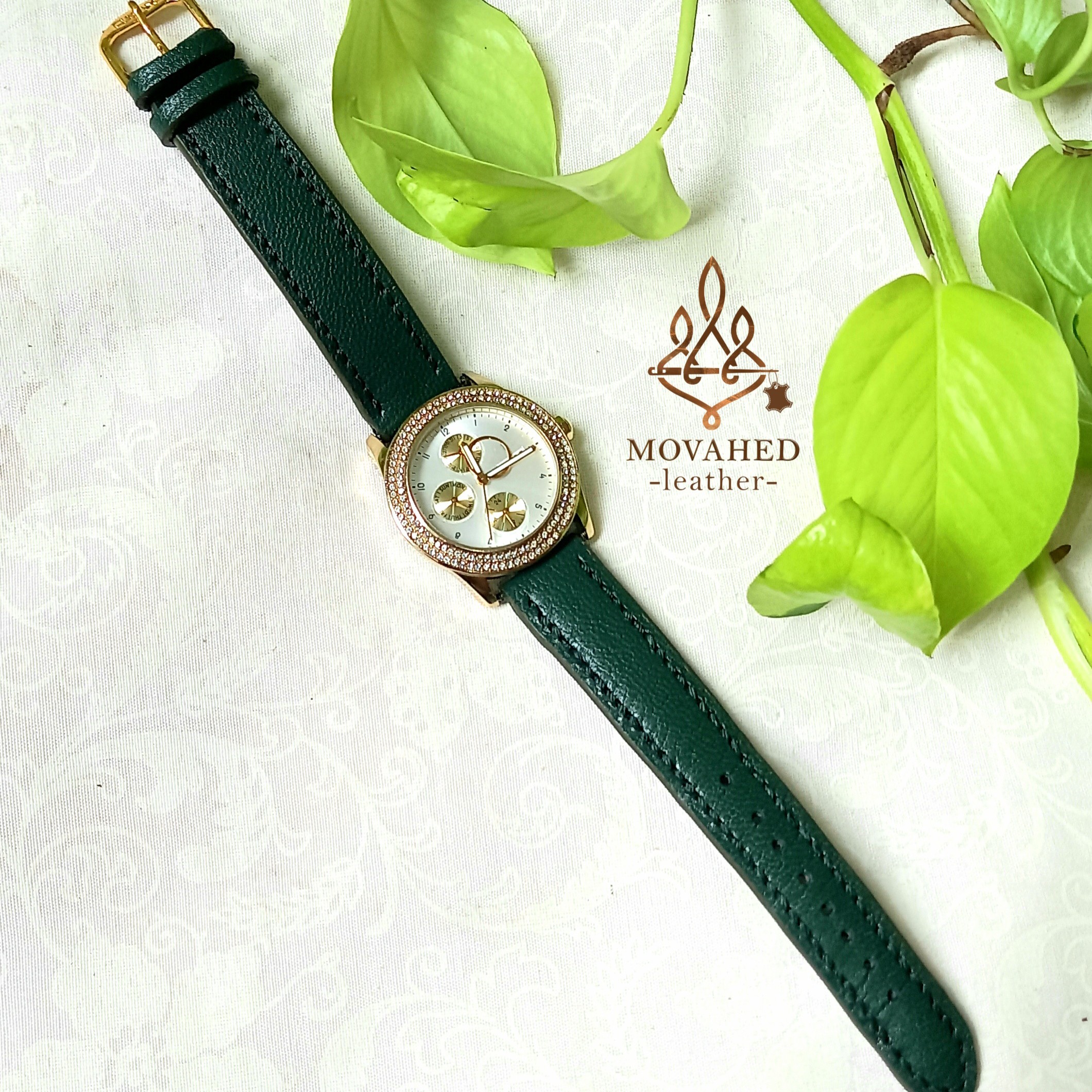 بند ساعت چرم طبیعی با آستر چرم و مغزی چرم کاملا دستدوز