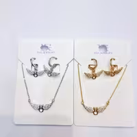 نیمست کد12184طرح جواهر.برند محبوب ysx.با آبکاری طلا.ضد حساسیت.رنگ ثابت