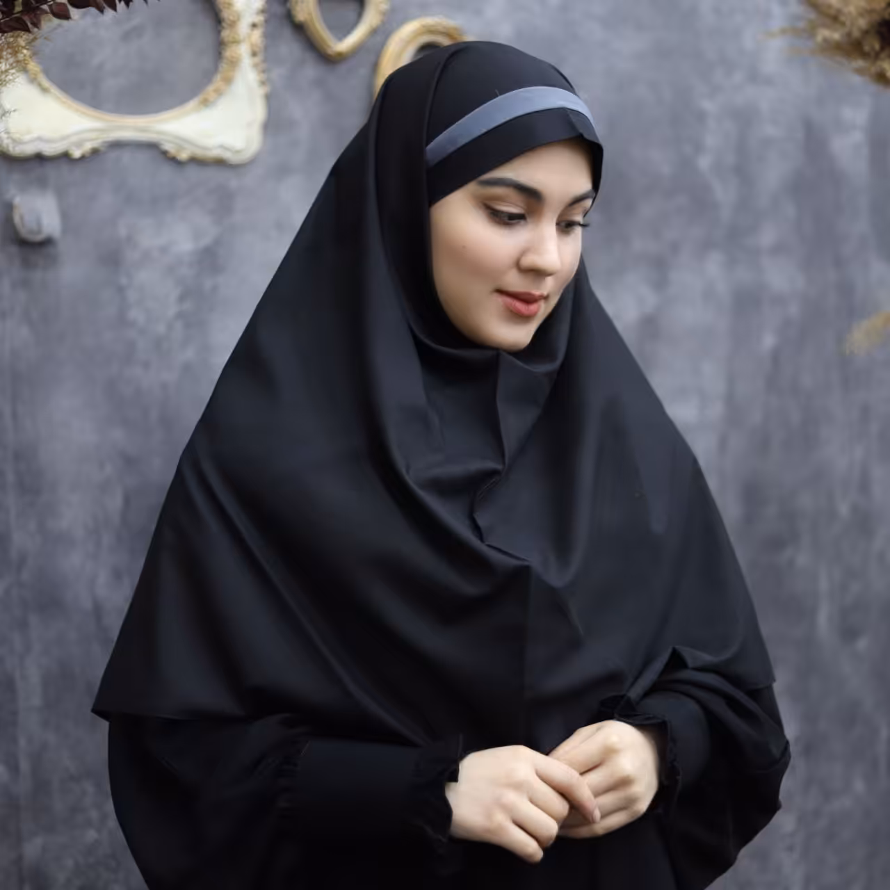 مقنعه تل سرخود تلدار کرپ قد 90 در تمام رنگبندی