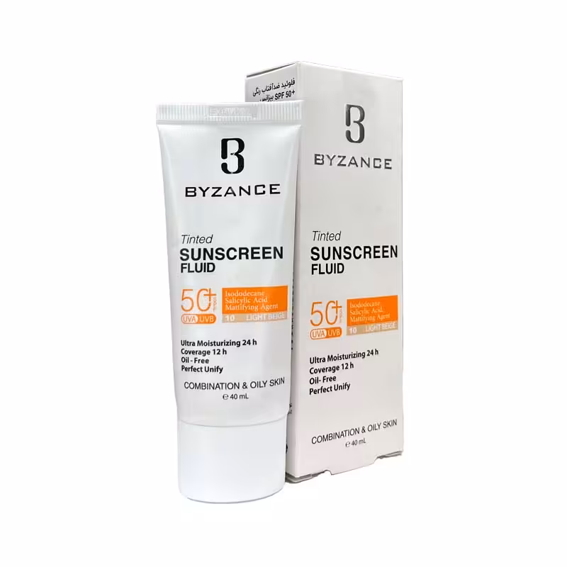 خرید و قیمت|ضدآفتاب Spf 50 بیزانس مناسب پوست مختلط و چرب حجم 40 میل