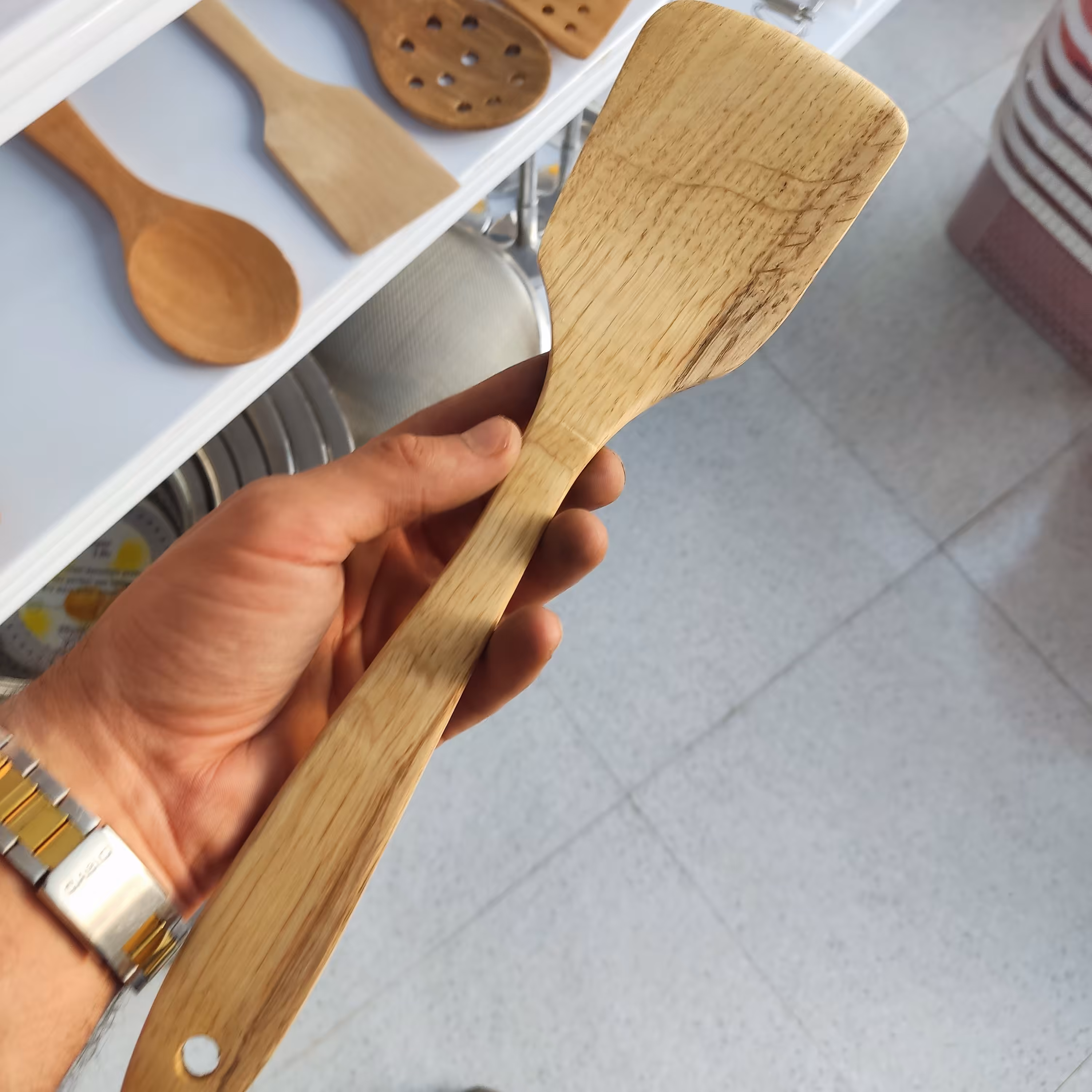 کفگیر پارویی چوبی