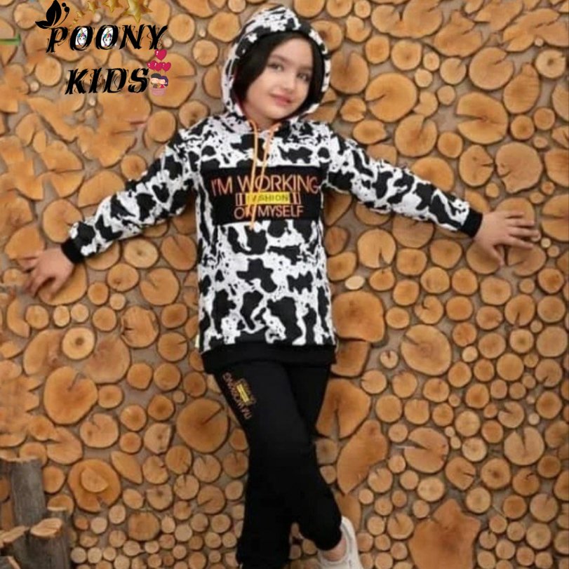 ست هودی و شلوار گاوی اسپرت دختر و پسر