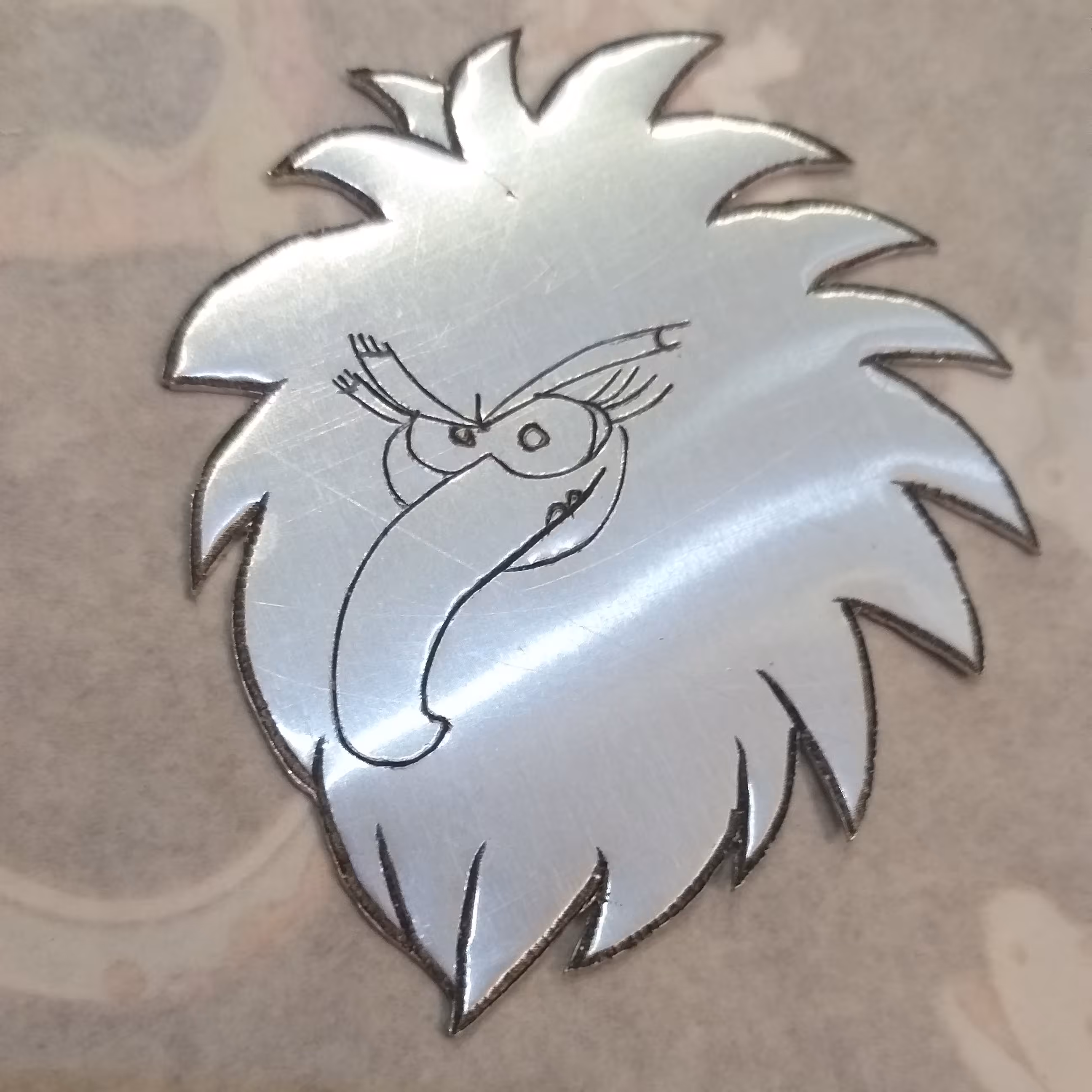 پلاک  انگری بردز  14  دستساز و قلمزنی بر روی آلومینیوم angry birds
