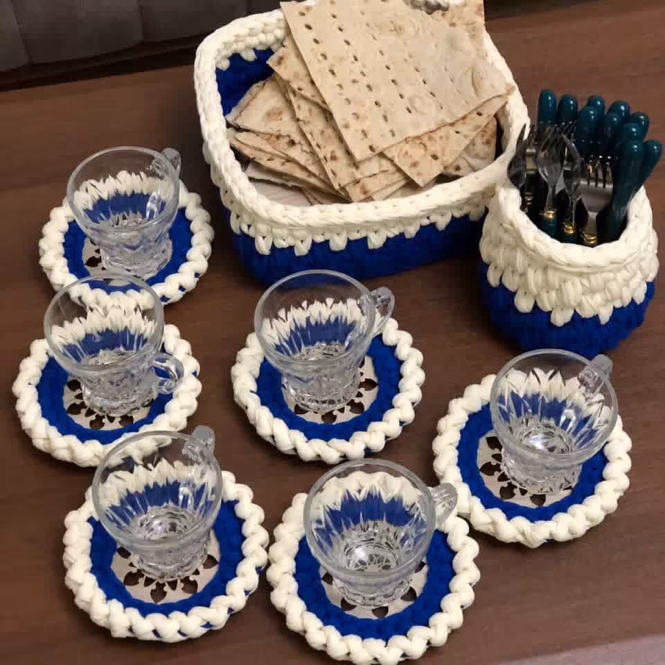 زیر  لیوانی تریکو سایز 10