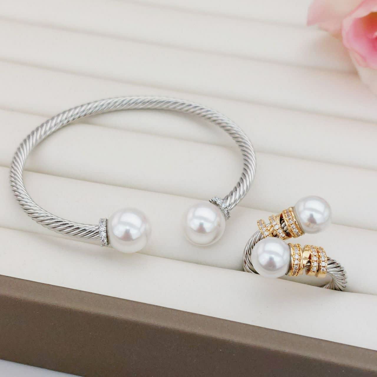 ست انگشتر و دستبند کد9972 دیوید یورمن طرح طلا.برند ysx.رنگ ثابت.آبکاری طلا.ضدحساسیت