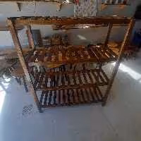 استند چهار طبقه چوبی ساده سایز بزرگ  (سفارشی)