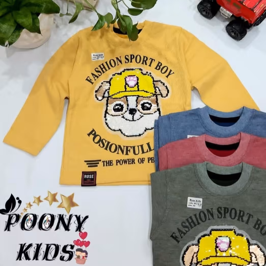 بلوز تک کبریتی پولک دورو ، عالی دخترانه و پسرانه