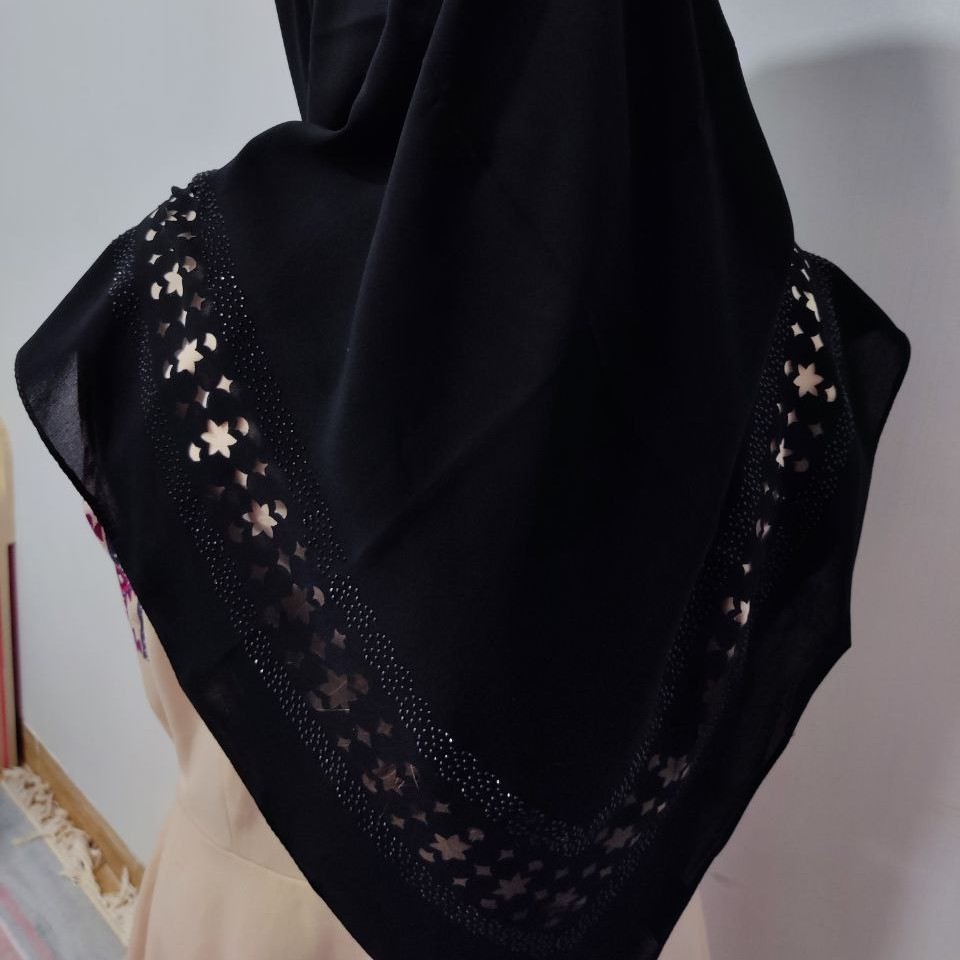 روسری مشکی لیزری وارداتی