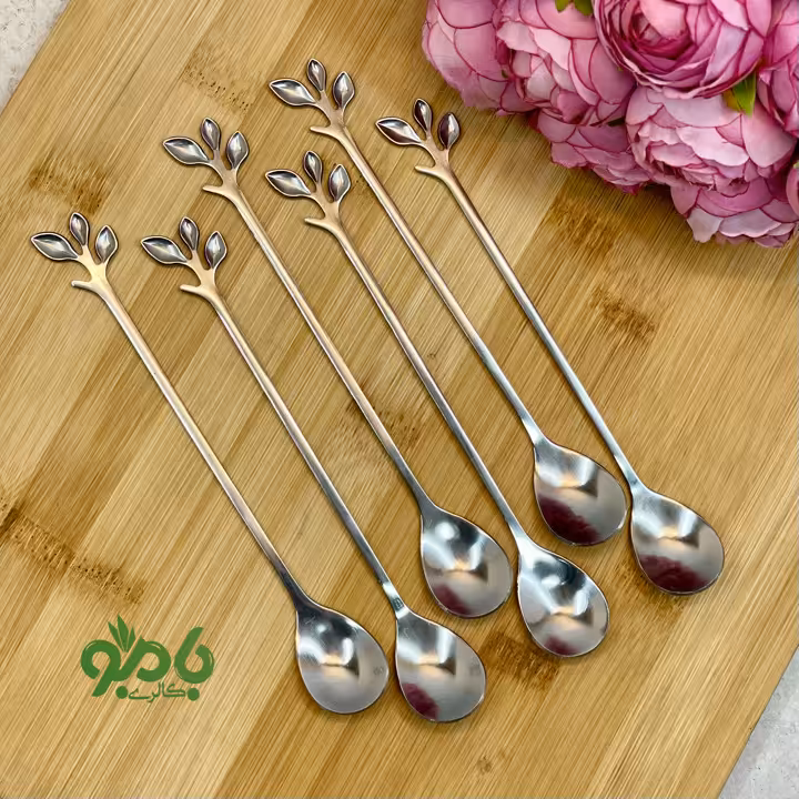 قاشق شربت برگ استیل سیلور