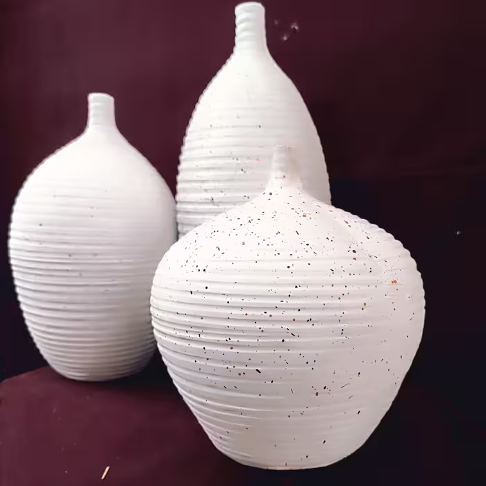 گلدان سه تیکه پلی استر