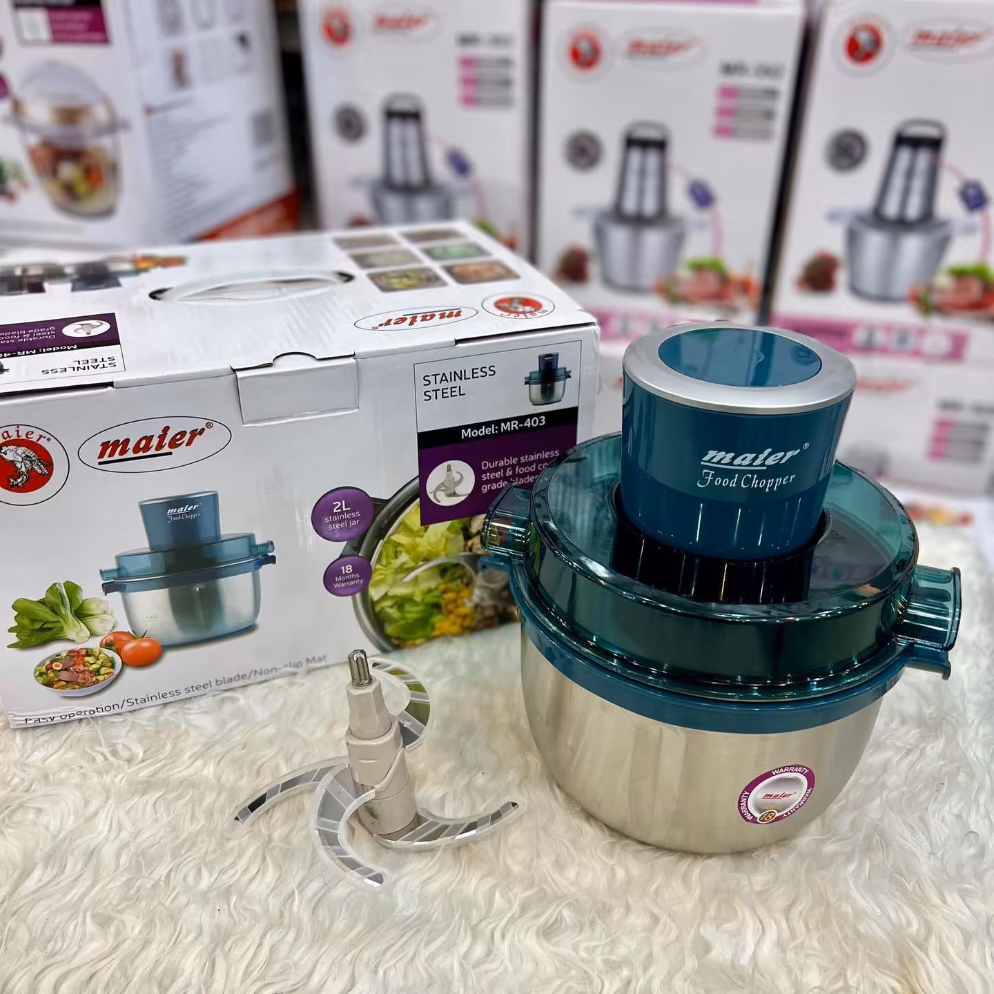 خردکن 2 لیتری کاسه استیل مایر مدلMR.403