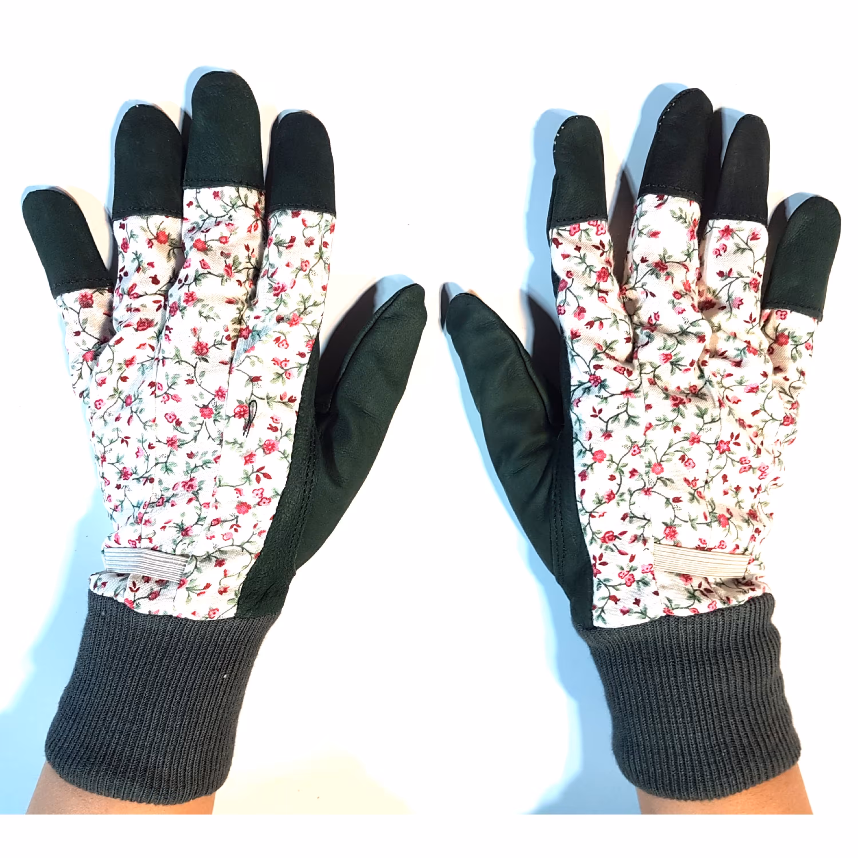 دستکش زنانه چرم جنس عالی طرح گل دار زیبا  (قیمت عالی)