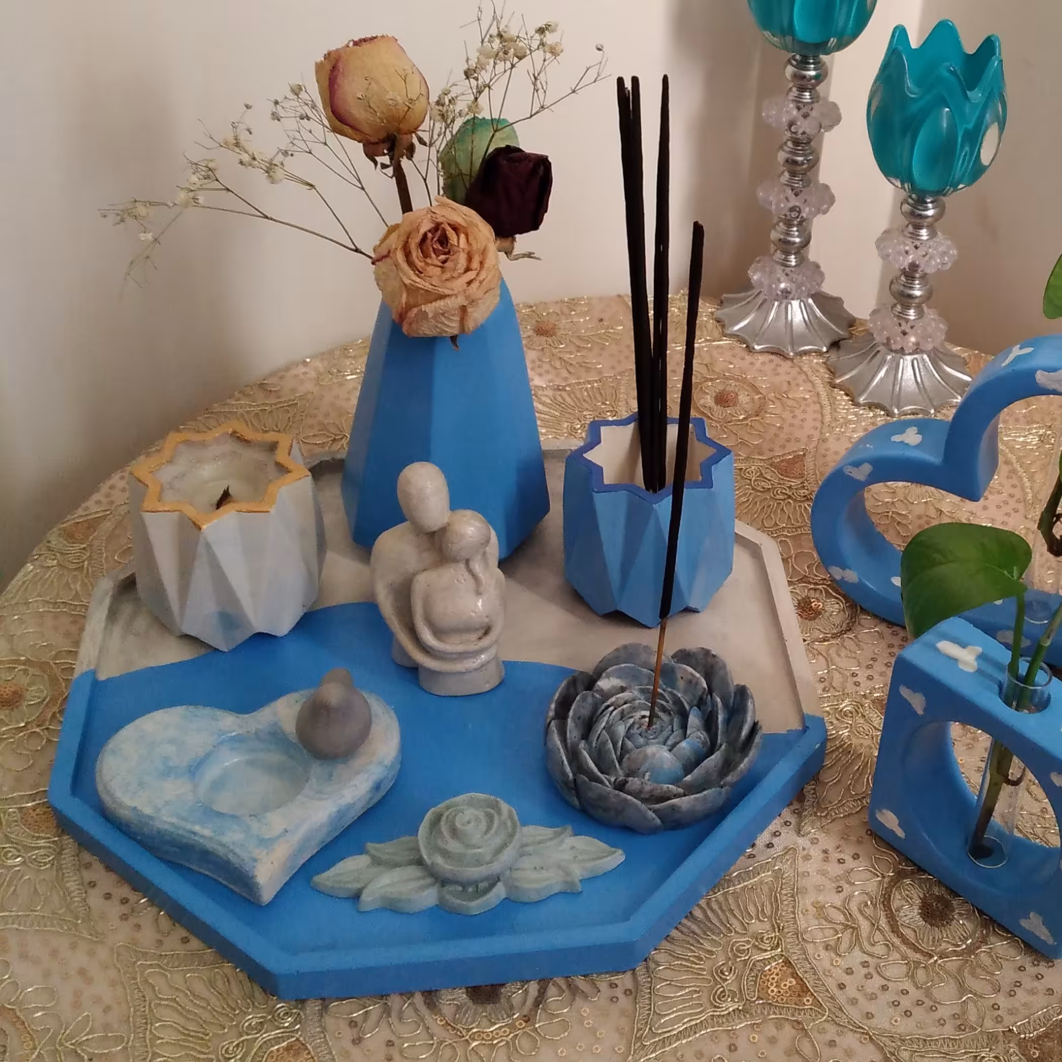 ست سینی چند ضلعی ،جاشمعی ،جا عودی، آغوش ،