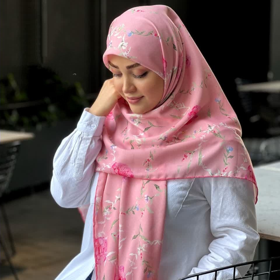 روسری نخ کاستوم  گل بهاری  قواره 140 