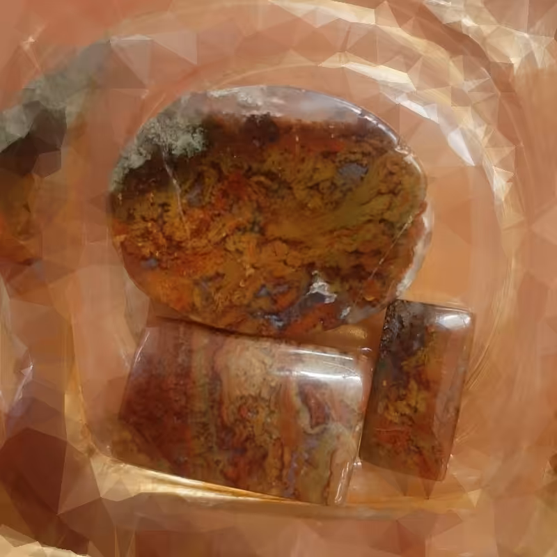 پک سه عددی نگین سنگ شجر پاییزی دریایی اصل 