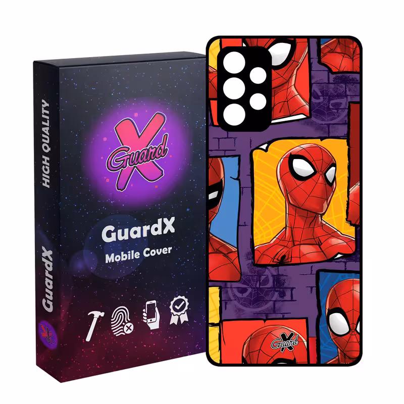 کاور گارد ایکس طرح مرد عنکبوتی مدل Glass10501 مناسب برای گوشی موبایل سامسونگ Galaxy A52/A52S