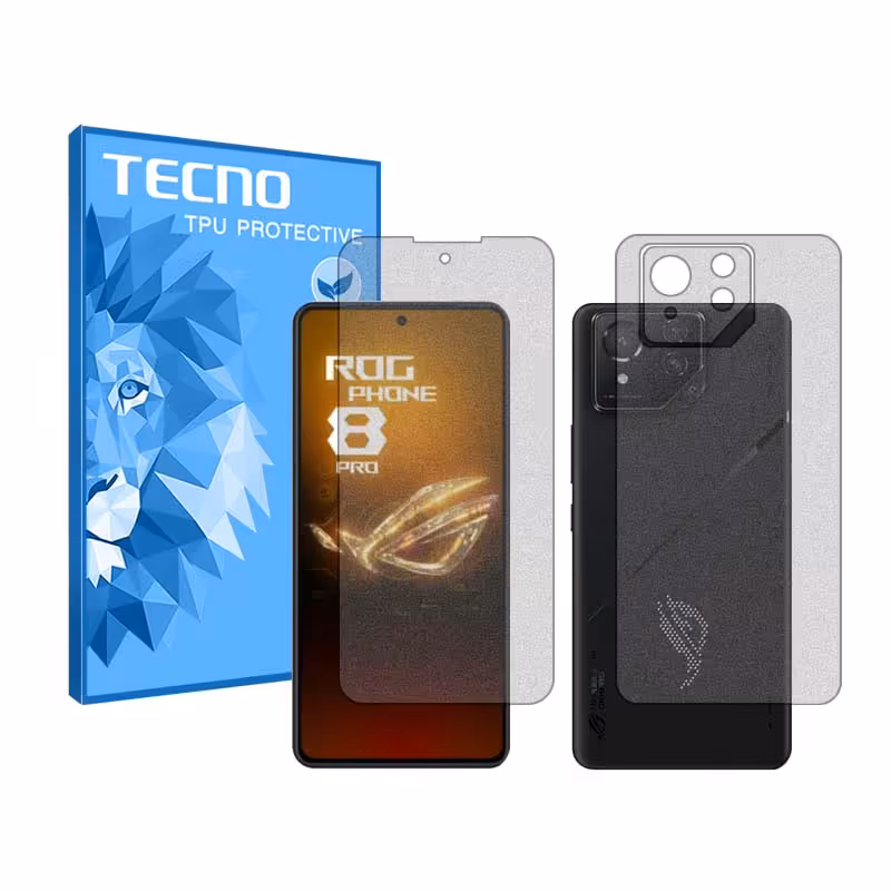 گلس صفحه نمایش و پشت گوشی ایسوس Rog Phone 8 Pro مدل مات برند تکنو کد SS