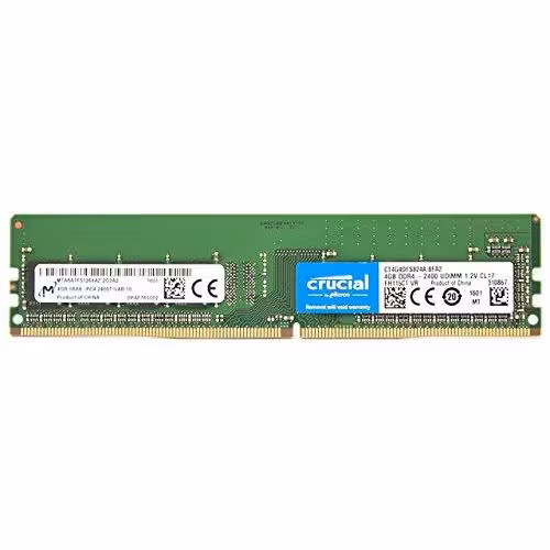 رم دسکتاپ کروشیال RAM CRUCIAL DDR4 4GB 2400Mhz