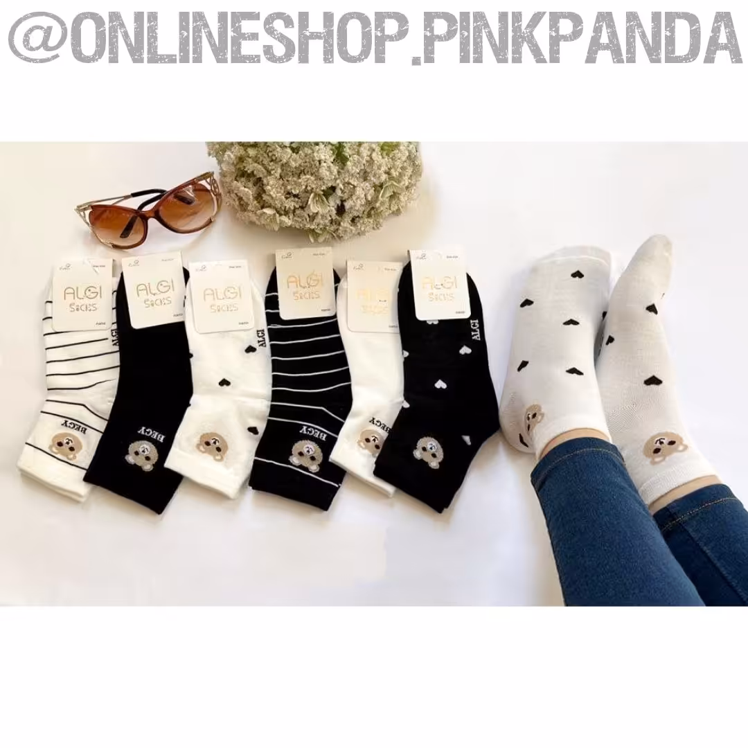 جوراب نیم ساق تدی ریز بافت و زیبا