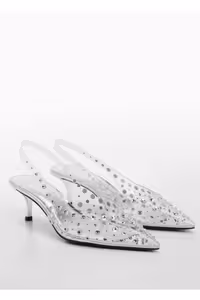 کفش پاشنه کلاسیک چند رنگ زنانه های وینیل با سرعت بالا MANGO