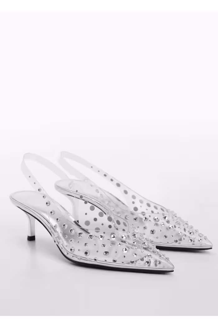 کفش پاشنه کلاسیک چند رنگ زنانه های وینیل با سرعت بالا MANGO