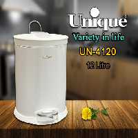 سطل 12 لیتر استیل یونیک سفید مدل UN-4120