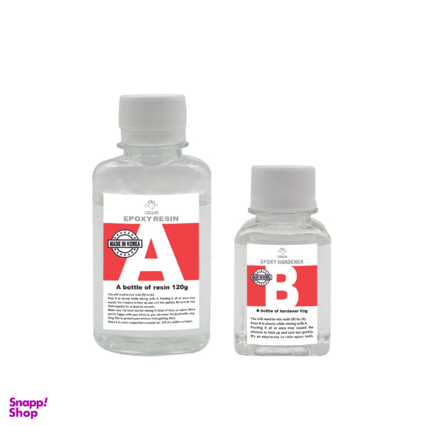 رزین اپوکسی اوریران کد AB-120-60 حجم 180 میلی لیتر مجموعه 2 عددی