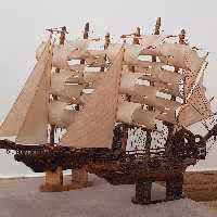ماکت کشتی چوبی بادبانی کلکسیونی دستساز مشابه واقعی مدل( princess) (پس کرایه)
