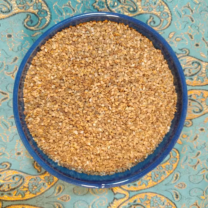 کنجد برشته شده بدون نمک 500 گرمی غرفه آجیل خشکبار مهران