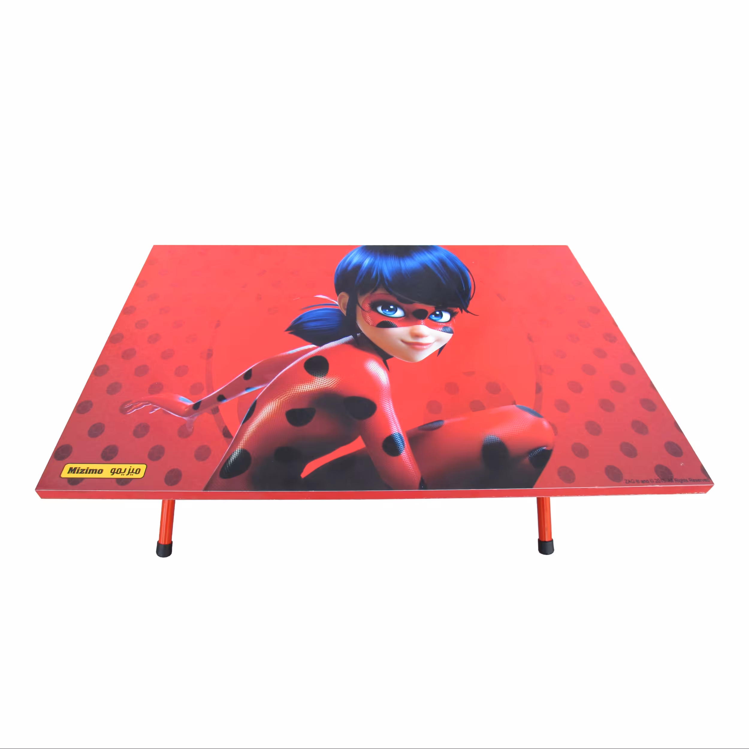 میز تحریر پایه کوتاه میزیمو طرح دختر کفش دوزکی کد 3251 (مدل پایه رنگی)