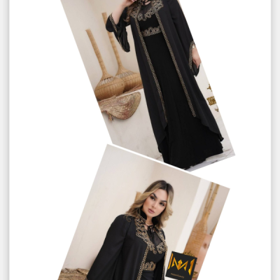 پیراهن ماکسی دو پی اس سایز بزرگ سنگدوزی شده
