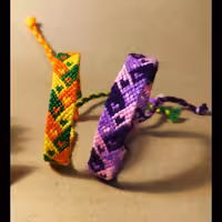 دستبند دوستی طرح قلب مدل پترن بافی 