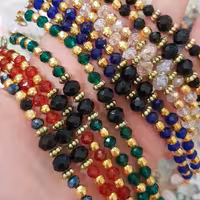 دستبند مهره ای یاقوتی 2 عددی   یکی بخر 2 تا ببر