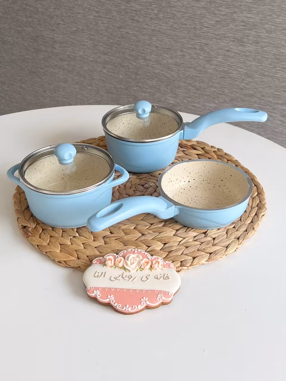 سرویس قابلمه 5 پارچه نوزاد عروس- مدل ویکتوریا