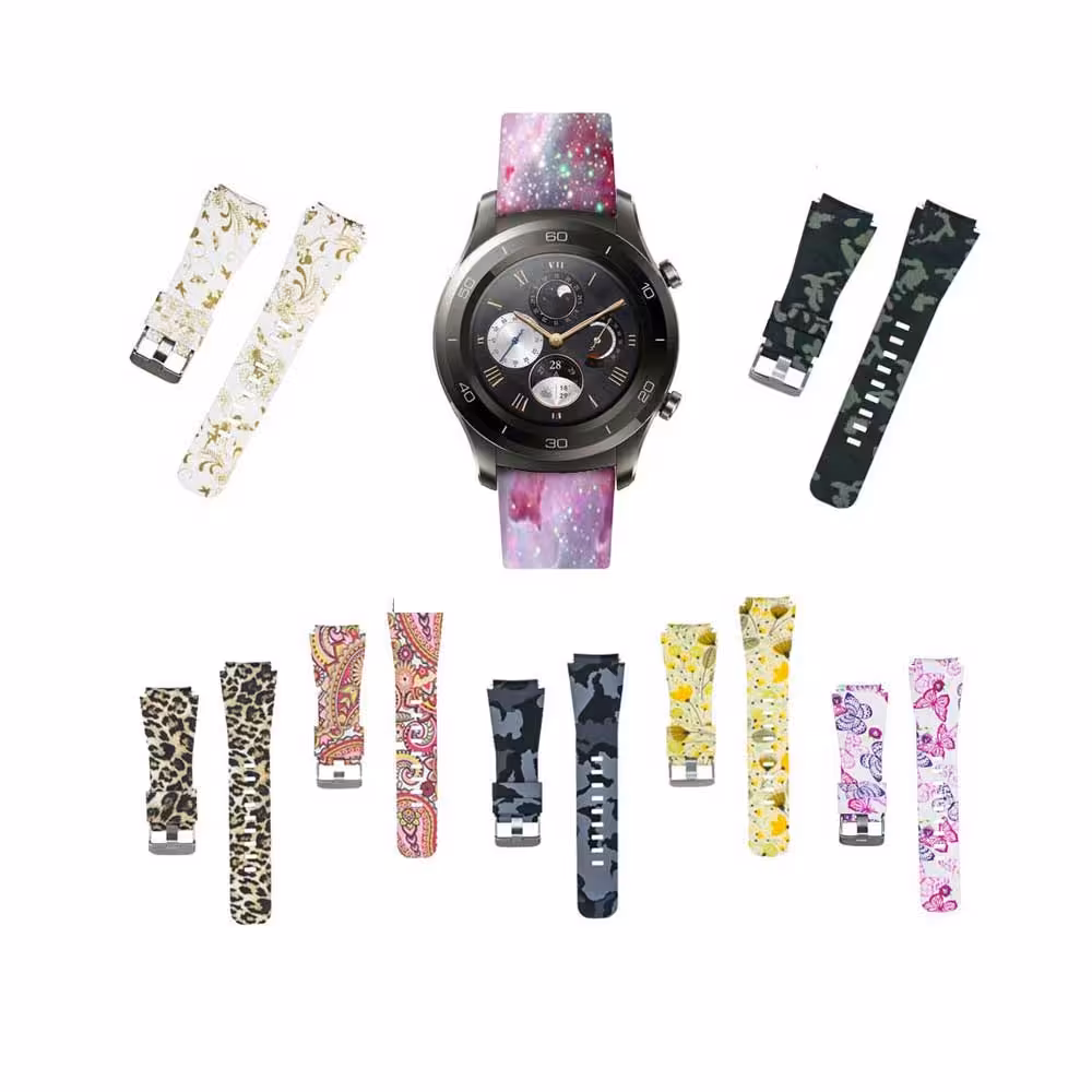 بند سیلیکونی ساعت هواوی واچ Huawei Watch 2 Classic طرح دار