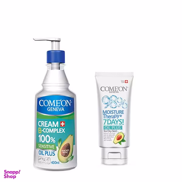 کرم مرطوب کننده کامان (comeon) مدل Oil Plus B complex حجم 400 میلی‌لیتر+کرم کامان (comeon) مدل Oil Plus