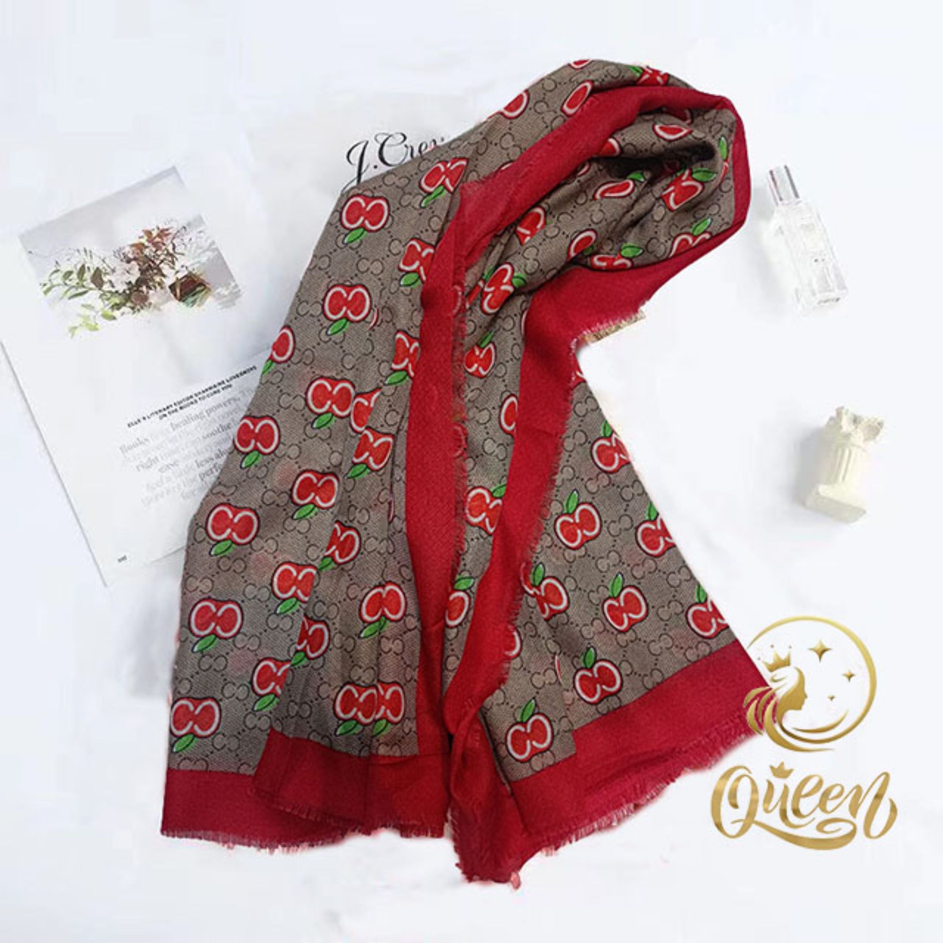 روسری زنانه مدل نخی قواره بزرگ کد QD1150
