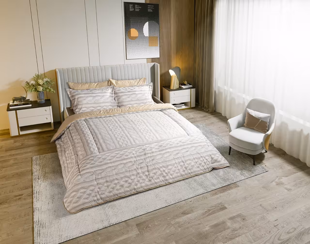 روتختی دونفره آلوئه ورا لومانا 6تکه طرح بافرین