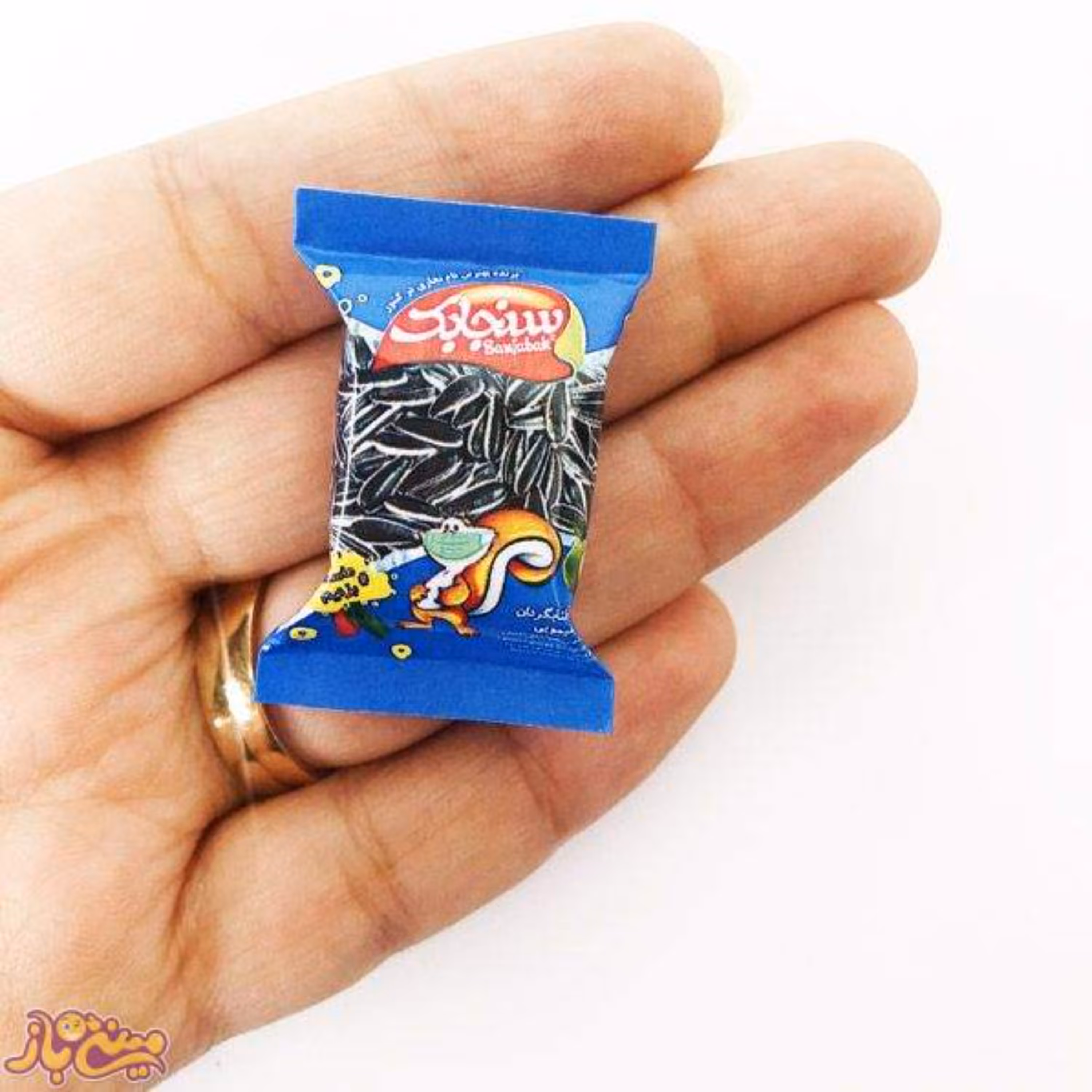 مگنت مینیاتوری تخمه آفتابگردان لیموئی مدل سنجابک