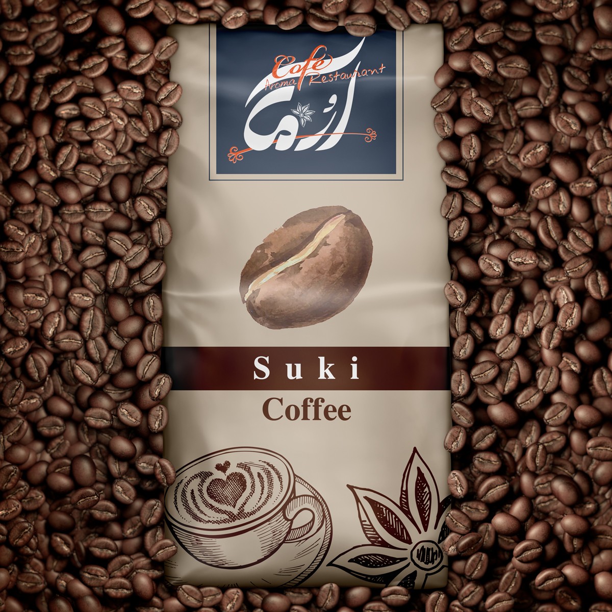 قهوه سوکی 300 گرمی 100درصد روبوستا Suki