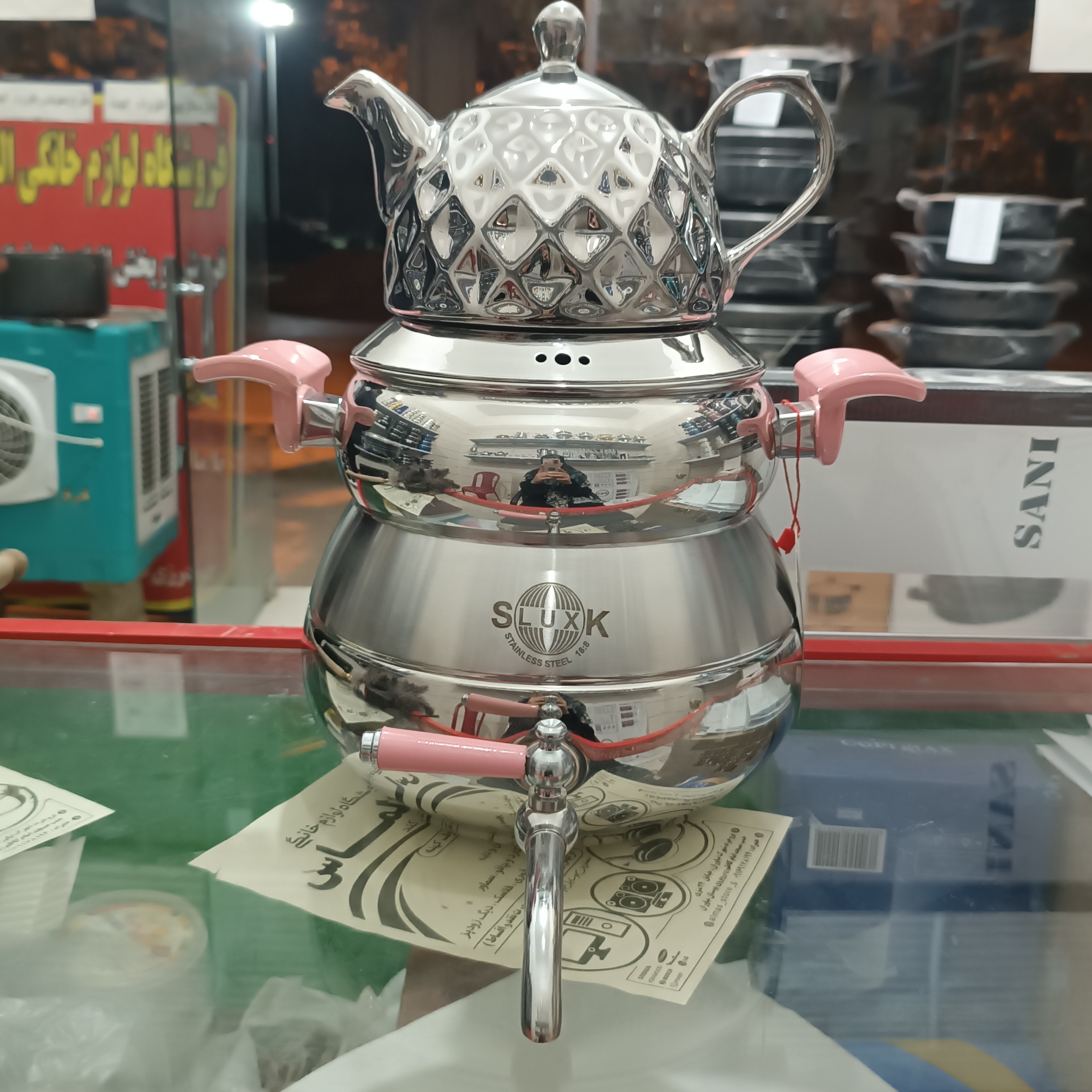 کتری قوری فوق ضخیم از برند slux جنس فوق العاده عالی 💙