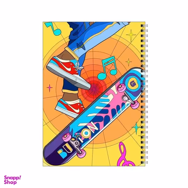 دفتر مشق 50 برگ بامبیلیپ طرح موزیک و اسکیت سواری کد 8260153