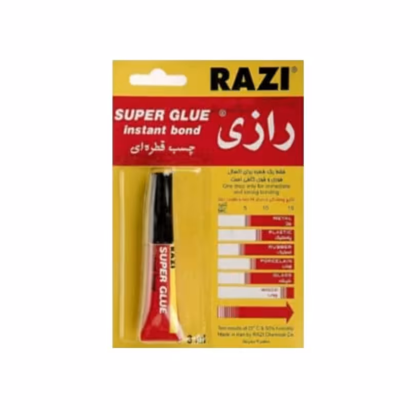 چسب قطره ای 3 میلی لیتر بسته 12 عددی به صورت عمده و تک