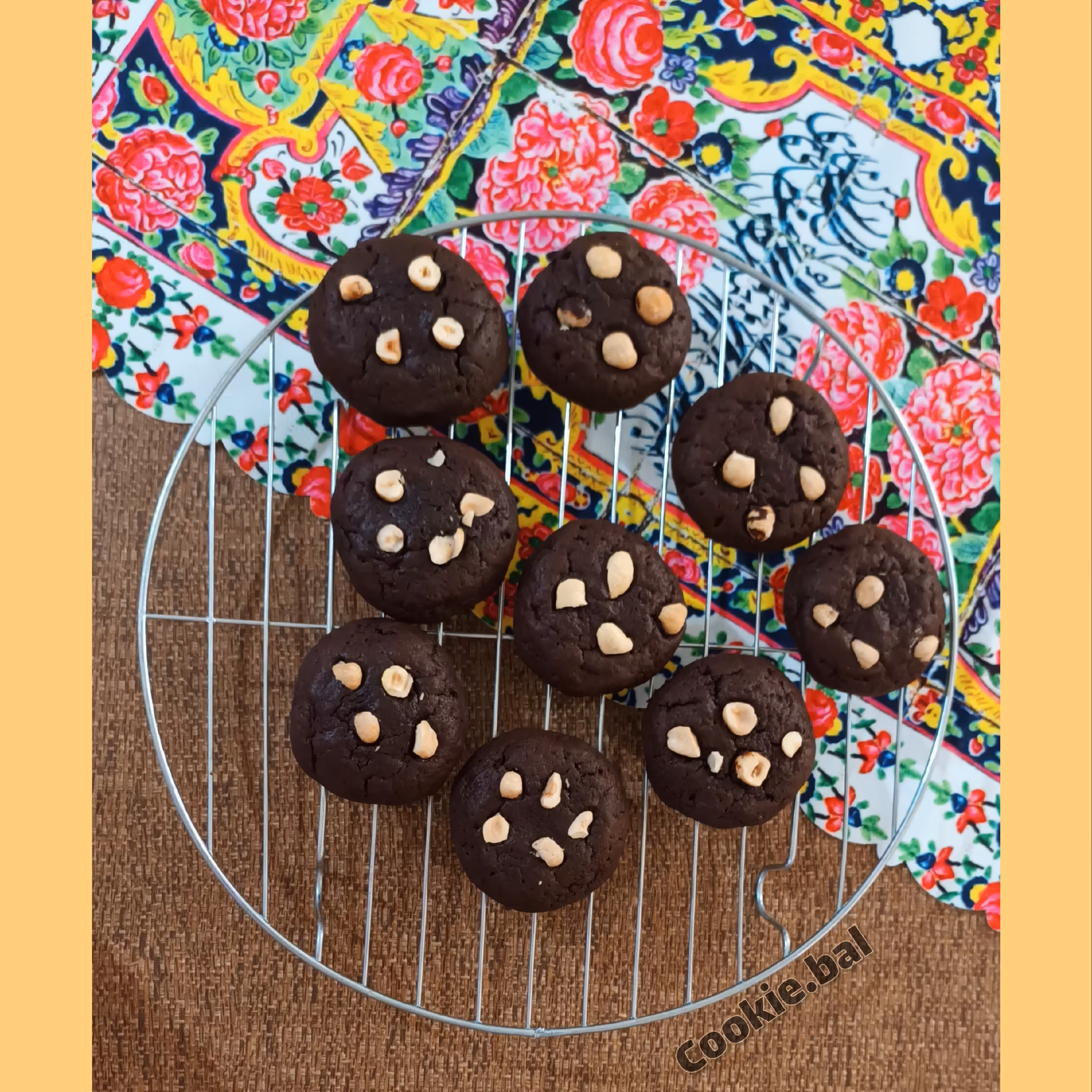 کوکی نوتلا لاوا خانگی با مغز نوتلا